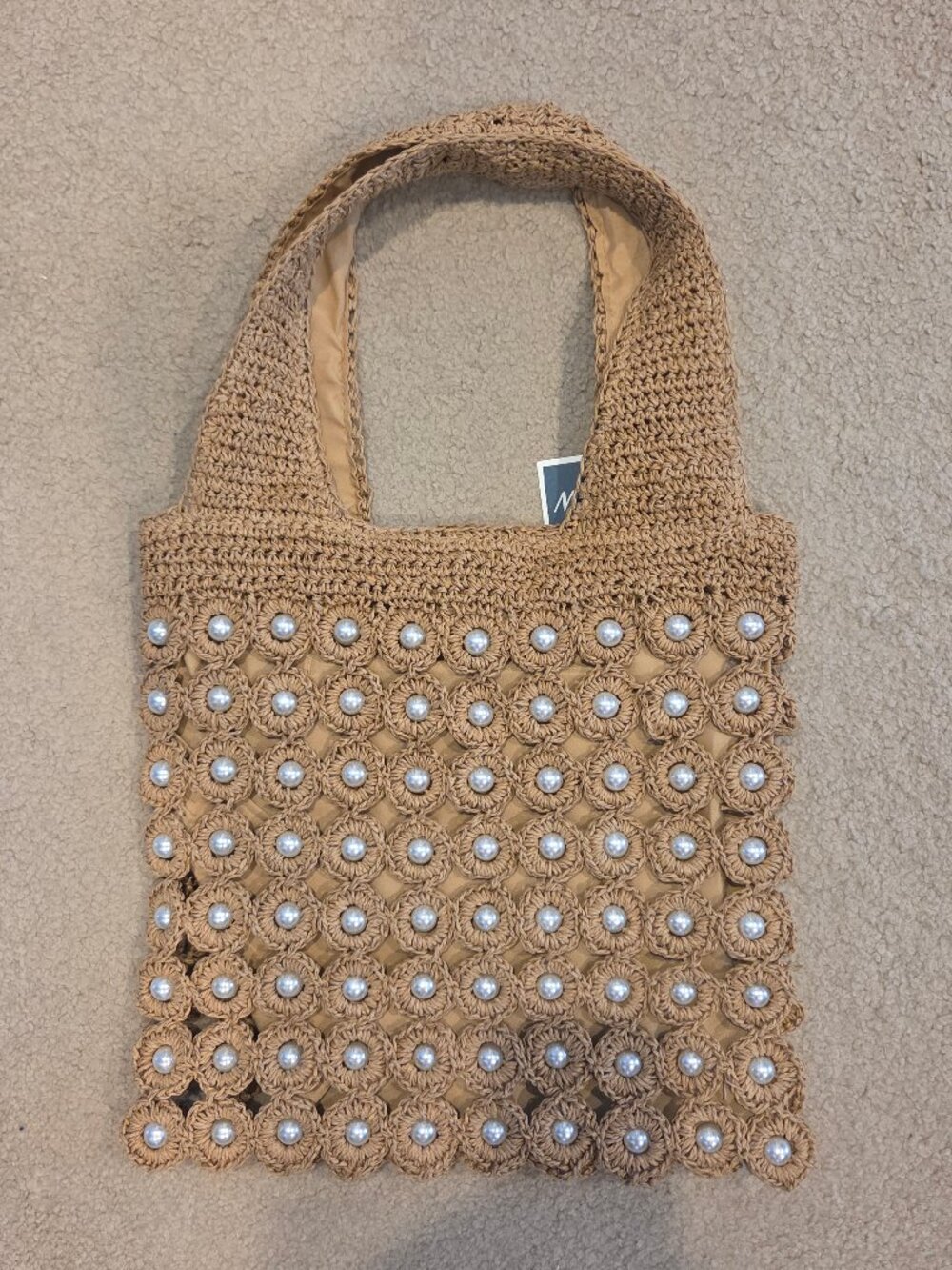 Haute Hippie NWT Pearl Straw Tote Handbag - Picture 2 of 2